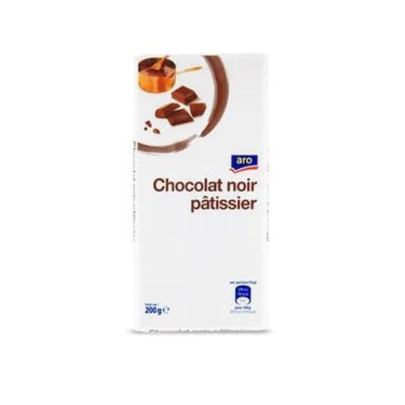 Aro Tablette de chocolat noir pâtissier 200 g