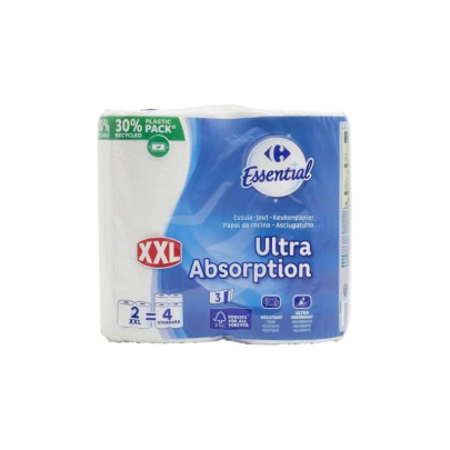 Carrefour Essuie-tout XXL triple couche ultra absorbant (x2)