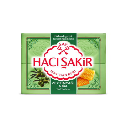 Haci Sakir Savon à l'huile d'olive et au miel (4x150) 600g