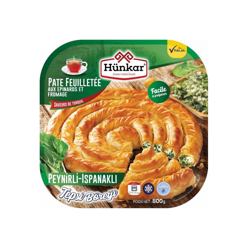 Hünkar Pâte feuilletée épinards-fromage 800 g