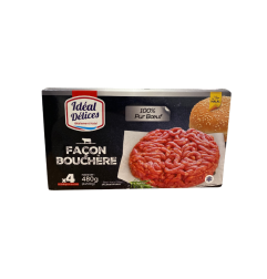 Idéal Délices steak façon bouchère 100% Pur Boeuf (x4) 480 g