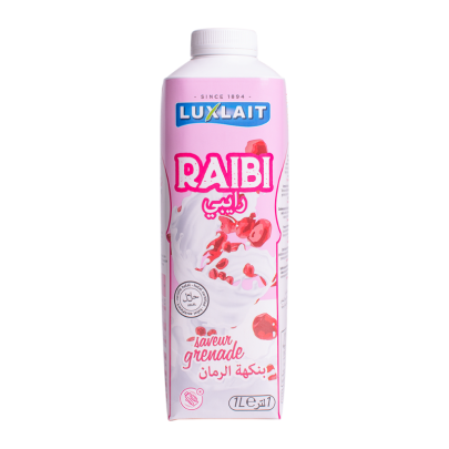 Luxlait Raibi (lait fermenté) saveur grenade 1 l