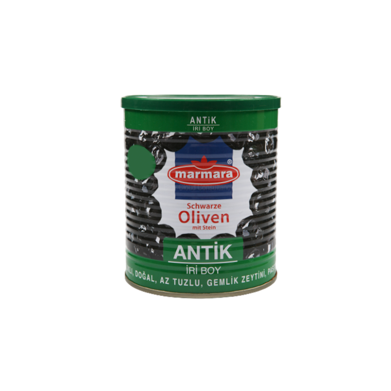 Marmara Olives noires entières peu salées "Antik" 450 g