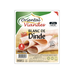 Oriental Viandes Blanc de dinde en tranches (x4) 120 g