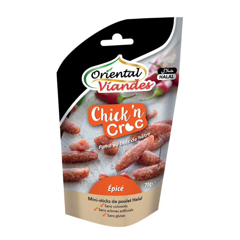 Oriental Viandes Mini sticks de poulet fumé au bois de hêtre 70 g