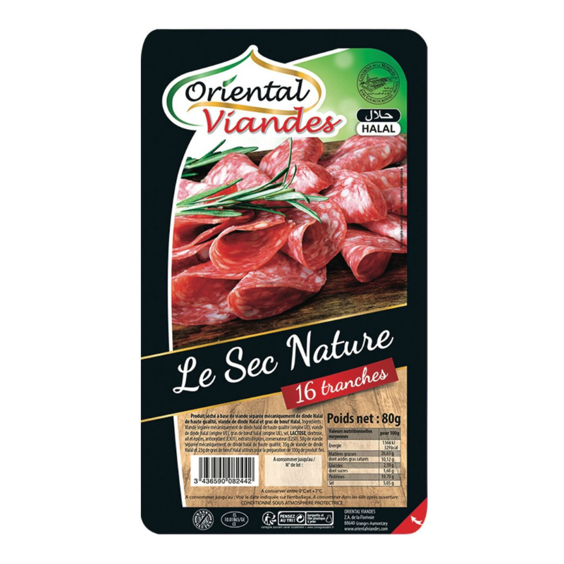 Oriental Viandes Saucisson sec nature 80 g