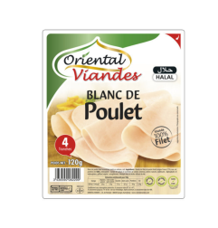 Oriental Viandes Tranches de blanc de poulet (x4) 120 g