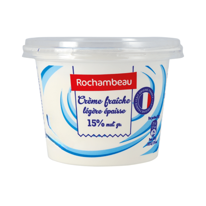 Rochambeau Crème fraîche légère épaisse 15 % MG 490 g